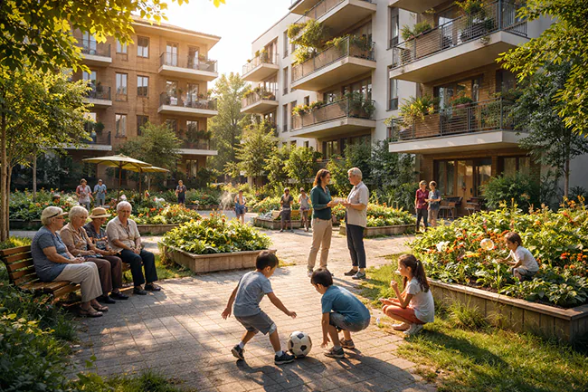 Gemeinschaftlicher Ansatz Wohnungsbau